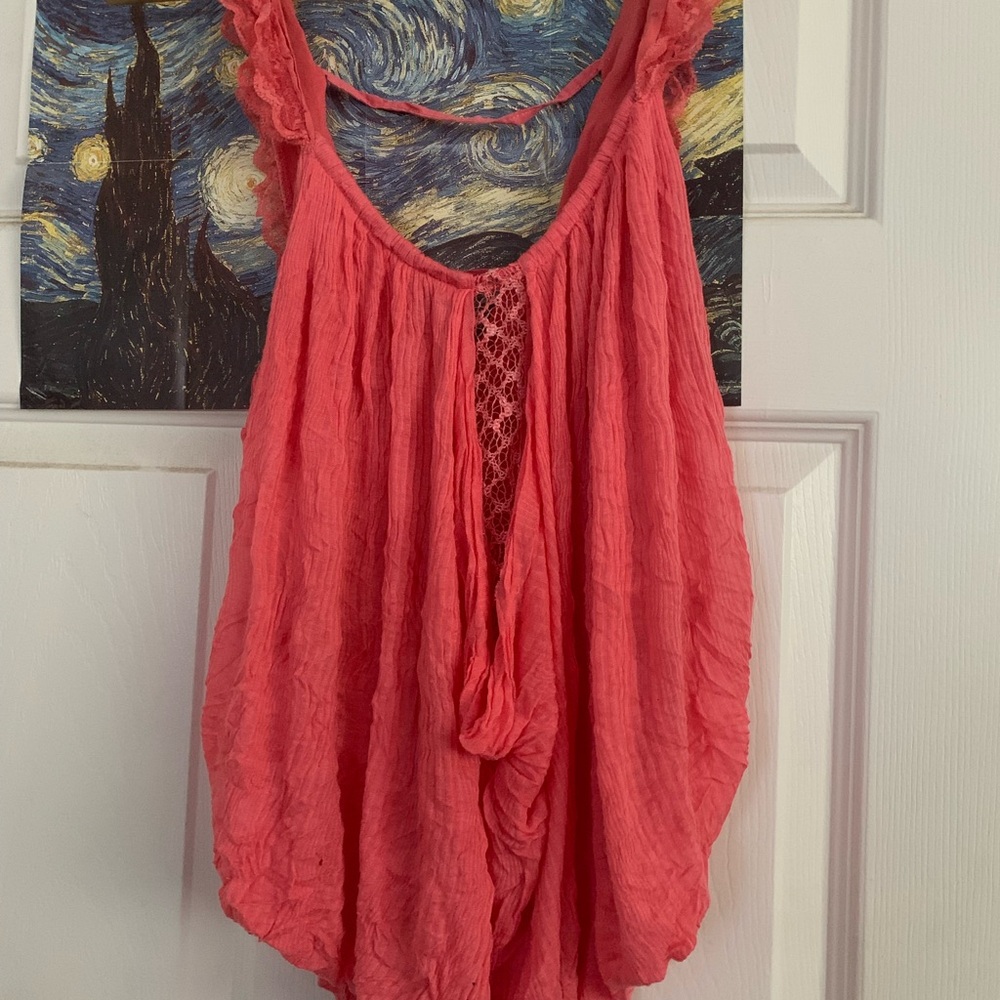 Free people pink New Romantics  Sleeveless Women's Top